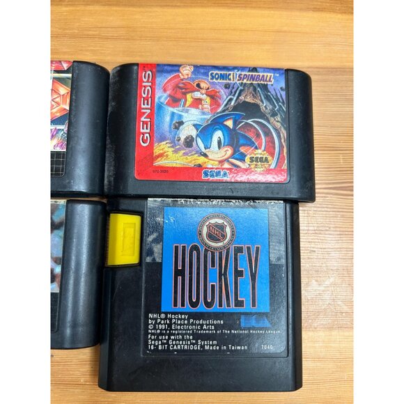 Vintage sega genesis video game baseball, sonic spin ball, hockey, - Picture 5 of 7